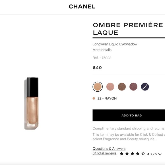 NEW CHANEL COCO MADEMOISELLE, Rouge Lipstick, LAQUE Eyeshadow (value $283+) - Picture 4 of 7